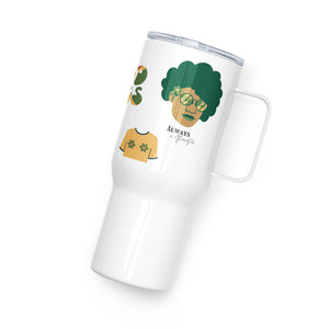 Travel mug with a handle